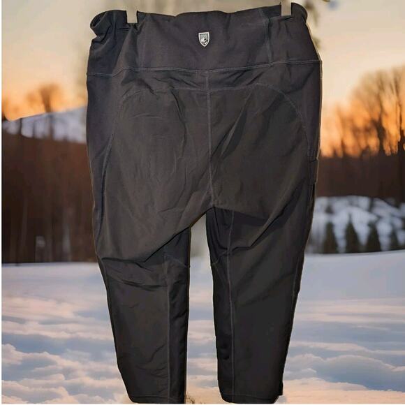Kuhl Pants Women's Large Black Travrse Kapri 6349 Color Raven Leggings Capri - Picture 1 of 9
